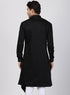 Vastramay Men's Black Cotton Silk Blend Kurta